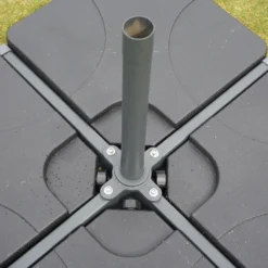 Sonnenschirm Meran Pro, Gastronomie Marktschirm Mit Volant Ø 5m Polyester/Alu 28kg Anthrazit Mit Ständer -Stil Beet Verkaufsgeschäft a45bb9d81bf2c2c7f38802e88d970e55