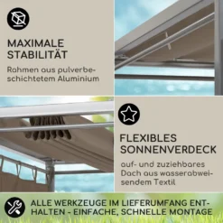 Blumfeldt Sonnenliegen Für 2 Personen, Liege Für Den Garten & Terrasse, Große Sonneninsel Outdoor, Doppelliege Mit Verstellbarer Rückenlehne, Sonnenliege Mit Dach, Liegeinsel Wasserfest, Garten Möbel 12 Blumfeldt Sonnenliegen Für 2 Personen, Liege Für Den Garten & Terrasse, Große Sonneninsel Outdoor, Doppelliege Mit Verstellbarer Rückenlehne, Sonnenliege Mit Dach, Liegeinsel Wasserfest, Garten Möbel -Stil Beet Verkaufsgeschäft a591f638c205f7df55d2cdd5e0ac4795