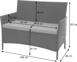 Poly-Rattan Gartenbank Hamar, Sitzbank Bank Braun-meliert, Kissen Creme -Stil Beet Verkaufsgeschäft a597338a08ba3fc64f60580458551fd9