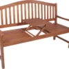 Holz Gartenbank PHUKET Mit Tisch - 3-Sitzer / 150 Cm -Eukalyptus Geölt Sitz Bank