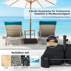 COSTWAY Sonnenschirmständer Mit Sandsäcken (90 Kg Füllkapazität), 2 Feststellknöpfen, Sonnenschirm Ständer Befüllbar, Schirmständer Marktschirmständer Für Terrasse, Garten 11 COSTWAY Sonnenschirmständer Mit Sandsäcken (90 Kg Füllkapazität), 2 Feststellknöpfen, Sonnenschirm Ständer Befüllbar, Schirmständer Marktschirmständer Für Terrasse, Garten -Stil Beet Verkaufsgeschäft a76791c43de50af92b27168566f56aeb