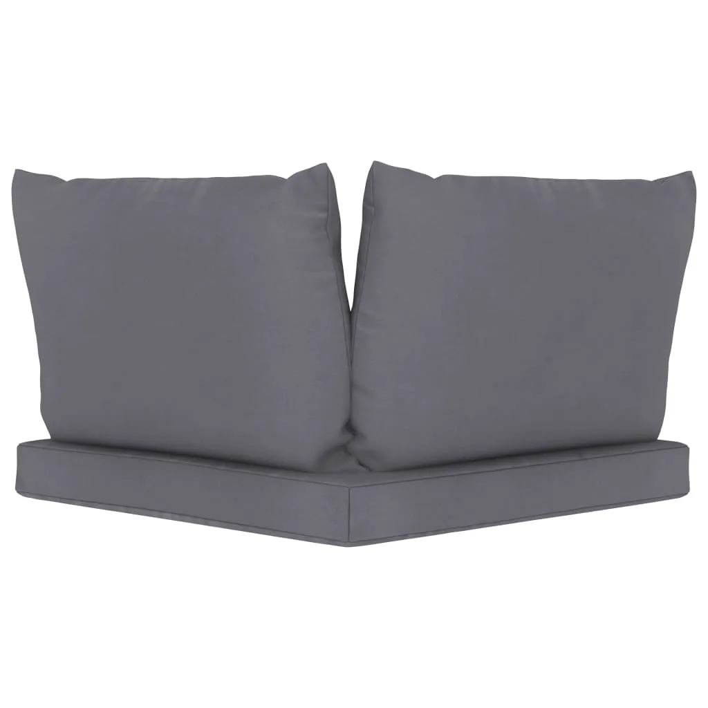VidaXL Palettensofa-Auflagen 3 Stk. Anthrazit Stoff 5 VidaXL Palettensofa-Auflagen 3 Stk. Anthrazit Stoff - Image 5