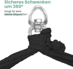 VITA5 Hängesessel Outdoor - Stabiler & Sicherer Hängestuhl - Stylischer Hängesessel Indoor - Leicht Zu Installierender Hängesessel - Bequeme Boho Raumdeko - 225kg Tragkraft - Warmes Grau -Stil Beet Verkaufsgeschäft a909630cd4036428703726f7133c87b6