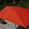 Sonnenschirm Lissabon, Gartenschirm Marktschirm, 2x3m Polyester/Holz 6kg Terracotta