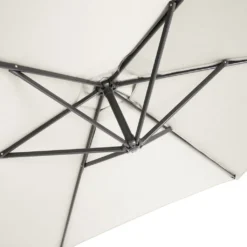 Kingsleeve Sonnenschirm Mit Ständer 300 Cm Groß UV Schutz 40+ Kurbel Neigbar Alu Wasserabweisend Windfest Ampelschirm Garten Terrasse Balkon, Farbe:creme -Stil Beet Verkaufsgeschäft ab9b0b5b1ea7baec65bb56957eef1f87