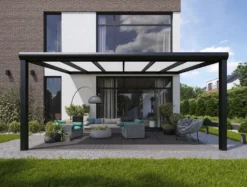 Durchdacht Terrassenüberdachung Aus Aluminium Anthrazit 300x400 Polycarbonat