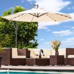 Luxus Sonnenschirm Mit LED Beleuchtung Ampelschirm 350 Cm Garten Schirm Pavillon - Creme -Stil Beet Verkaufsgeschäft ad8936dd7ba051c8af1b0b349039bd4b