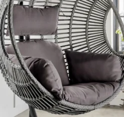 Destiny COCO DELUXE II Grau Meliert Hängesessel Polyrattan Hängekorb Hängestuhl -Stil Beet Verkaufsgeschäft ae0e7594e2d6682344bd71ff99796870
