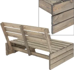 Gartenbank Holzbank Sitzbank Palettenbank Bank Holz 120x93x76cm 5520 -Stil Beet Verkaufsgeschäft af01599761e4599030fabf070d0850c1