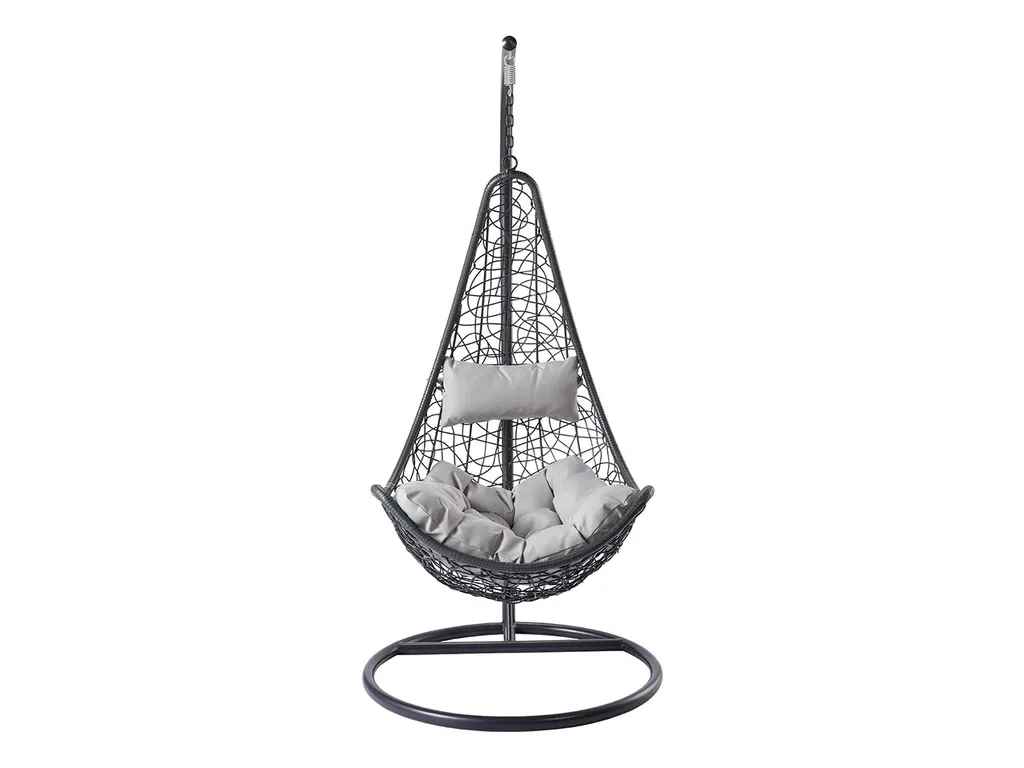Mirjan24 Hängesessel Boho, Stilvoll Hängestuhl, Gartensessel Mit Stahlskelett, Hängekorb, Kokon (Farbe: Grau, Kissen: Grau) 5 Mirjan24 Hängesessel Boho, Stilvoll Hängestuhl, Gartensessel Mit Stahlskelett, Hängekorb, Kokon (Farbe: Grau, Kissen: Grau) - Image 5
