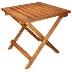 ECD Germany Gartentisch, 46x46x46 Cm, Braun, Aus Kiefernholz, Klappbar, Massiv, Für Ihren Balkon Terrasse Oder Garten, Holztisch Balkontisch Klapptisch Beistelltisch Campingtisch Tisch Gartenmöbel -Stil Beet Verkaufsgeschäft b137d00b6517446cb10d60297dcd4674