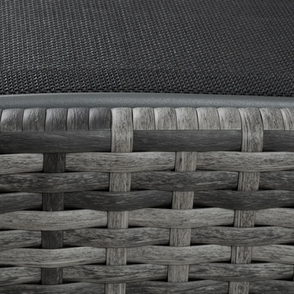 Tectake Sonnenliege Rattan Delphine - Dunkelgrau 11 Tectake Sonnenliege Rattan Delphine - Dunkelgrau - Image 11