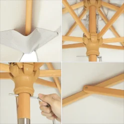 SONGMICS Sonnenschirm Für Den Balkon, 200 X 125 Cm, Rechteckiger Balkonschirm, Sonnenschutz, Schirmmast, Schirmrippen Aus Holz, Knickbar, Ohne Ständer, Garten, Outdoor, Beige GPU26BE 12 SONGMICS Sonnenschirm Für Den Balkon, 200 X 125 Cm, Rechteckiger Balkonschirm, Sonnenschutz, Schirmmast, Schirmrippen Aus Holz, Knickbar, Ohne Ständer, Garten, Outdoor, Beige GPU26BE -Stil Beet Verkaufsgeschäft b317cb3dd4227c94bfbad1dd2949c2e5