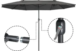 Zelsius Sonnenschirm | Doppelsonnenschirm Mit Handkurbel | 460x270 Cm -Stil Beet Verkaufsgeschäft b5062217c89338876acfbabcedacf40e