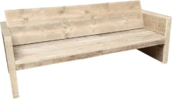 Wood4You Gartenbank Holz "Vlieland" - Wetterfest Massivholz Rustikal - Holzbank Sitzbank Balkonmöbel Terassenmöbel Ohne Kissen - DIY Baumbank Mit Lehne - Gerüstholz -Stil Beet Verkaufsgeschäft b5ef3dff8364ff9010c344a150de67be