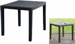 King Gartentisch 77x77 Cm Anthrazit -Stil Beet Verkaufsgeschäft b635d85d474ec3947528238be81db7af