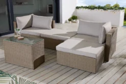 Outdoor Garten Lounge Set XXL MODULAR Natur Polyrattan Sitzgruppe Inklusive Kissen -Stil Beet Verkaufsgeschäft b681ead17e0d643436e0acc4404cc2f6
