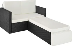 Tectake Rattan Lounge Korfu - Schwarz -Stil Beet Verkaufsgeschäft b9ee01d1923ad528ddf713a74c0bc917