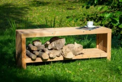 Gartenbank "Freja" Mit Kaminholzfach -Stil Beet Verkaufsgeschäft ba30367c0c8b0e2bd011ae2285907fc4