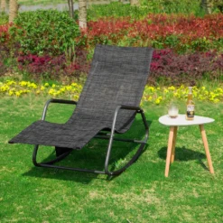SoBuy OGS47-MS Schaukelliege Sonnenliege Mit Seitentasche Gartenliege Relaxstuhl Schwingliege Schwarz/Grau Belastbarkeit 150 Kg 8 SoBuy OGS47-MS Schaukelliege Sonnenliege Mit Seitentasche Gartenliege Relaxstuhl Schwingliege Schwarz/Grau Belastbarkeit 150 Kg -Stil Beet Verkaufsgeschäft baea4778201a67cd02ed4e2ac9f0a3c4