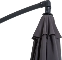 Outsunny Sonnenschirm Ampelschirm Kurbelschirm Mit Handkurbel Rund, Stahlbogenstäbe Und Stahl-Stehstäbe, Polyestergewebe, Grau, Ø2,95 X 2,45H M -Stil Beet Verkaufsgeschäft bb03c545f439e229e91ec2cc6245a369