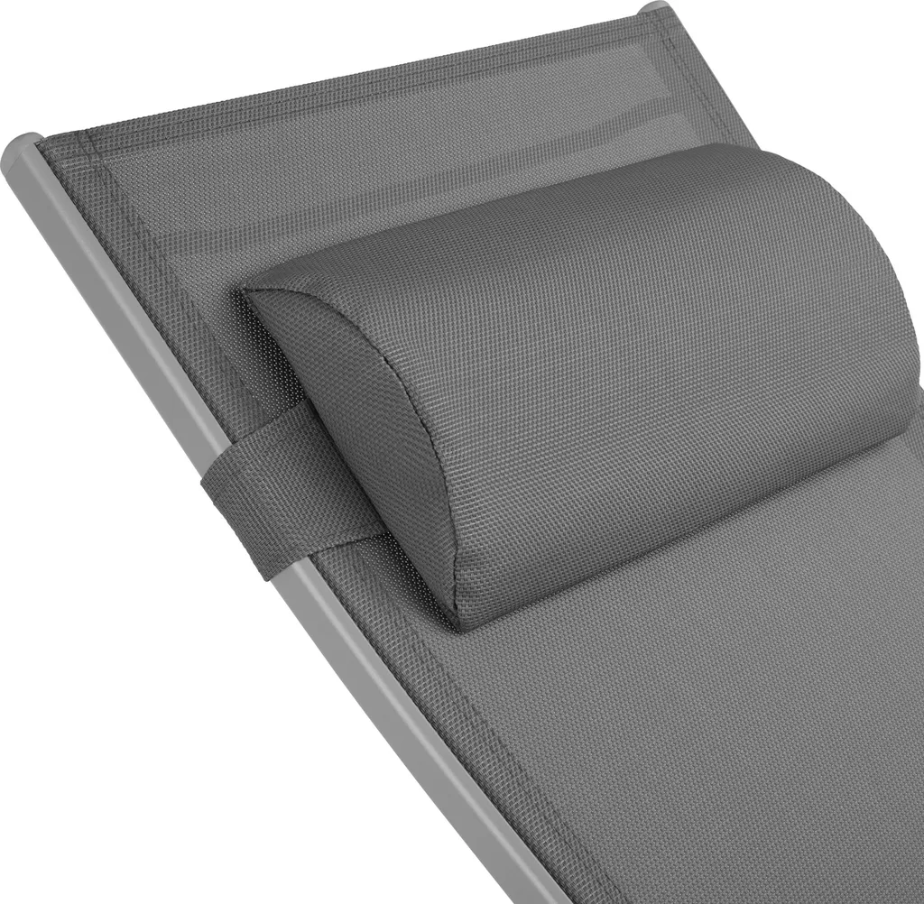 Tectake 2 Gartenliegen Aus Aluminium, 5-stufig - Grau 7 Tectake 2 Gartenliegen Aus Aluminium, 5-stufig - Grau - Image 7