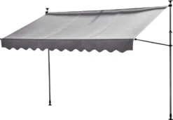 Countryside® Balkonmarkise Klemmmarkise | Markise | Grau 250 X 150 Cm
