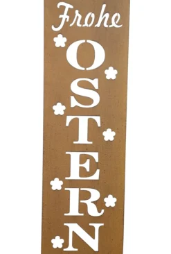 Gartenstecker 'Osterhase' Metalldeko Hase Frohe Ostern Ausstanzung, Stecker Rost -Stil Beet Verkaufsgeschäft bd02a16af8292c3667bf366b596bb819