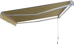 Outsunny Markise Gelenkarmmarkise Sonnenschutz Handkurbel Balkon Alu Gelb+Grau 3,5x2,5m -Stil Beet Verkaufsgeschäft bd93c2f145cf0b88a62ce13a039cea3d