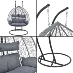 Hängesessel HLO-PX5 2-Sitzer Dunkelgrau -Stil Beet Verkaufsgeschäft bdb207c44df2f61b4c5375098345f74c