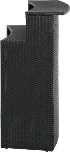 VidaXL Garten-Bartisch Schwarz 120x55x110 Cm Poly Rattan -Stil Beet Verkaufsgeschäft bdfc8bc8b1506ca5330455c71a94c556