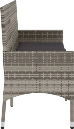 VidaXL Gartenbank 3-Sitzer Mit Kissen Grau Poly Rattan -Stil Beet Verkaufsgeschäft bea84e652d96fe3ab7141158e3725da1