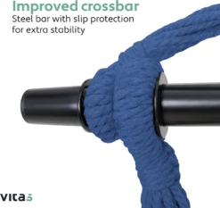 VITA5 Hängesessel Outdoor - Stabiler & Sicherer Hängestuhl - Stylischer Hängesessel Indoor - Schaukel Für Erwachsene & Kinder - Bequeme Boho Raumdeko - 250kg Tragkraft (Grün/Blau) -Stil Beet Verkaufsgeschäft bee1d2b87a5b0321cf5e251f09ed4ee1