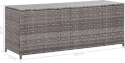 VidaXL Gartenbox Grau 150x50x60 Cm Poly Rattan 15 VidaXL Gartenbox Grau 150x50x60 Cm Poly Rattan -Stil Beet Verkaufsgeschäft bf0742178f9f38ffdc410d3058cf7562