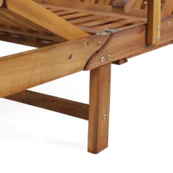 CHILLROI Verstellbare Sonnenliege Mit Beistelltisch - Akazienholz Gartenliege -Stil Beet Verkaufsgeschäft bf40bc7139d65e0a9f1d4a3cf767ceca