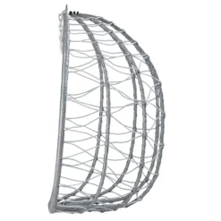 Juskys Hängesessel Aria Mit Kissen - Höhenverstellbar & Faltbar - Polyrattan Hängeschaukel Outdoor & Indoor - Korbhängesessel Silber Bis 130kg -Stil Beet Verkaufsgeschäft bf6f2187344df3855f4d32a833a78f17