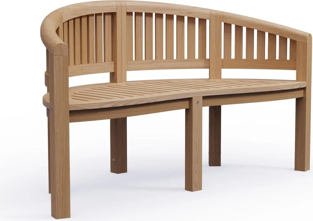 KMH® TEAK 3-sitzer Bananenbank 1 KMH® TEAK 3-sitzer Bananenbank