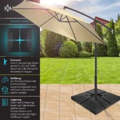 KESSER® Sonnenschirmständer 4-teilig Schirmgewicht Schirmständer Für Ampelschirm Bodenkreuz 90 Liter / 120 Kg Befüllbar Mit Wasser Oder Sand Inkl. Metallverbinder Ampelschirmständer Kunststoff, Farbe:Schwarz 12 KESSER® Sonnenschirmständer 4-teilig Schirmgewicht Schirmständer Für Ampelschirm Bodenkreuz 90 Liter / 120 Kg Befüllbar Mit Wasser Oder Sand Inkl. Metallverbinder Ampelschirmständer Kunststoff, Farbe:Schwarz -Stil Beet Verkaufsgeschäft c103eef336126f612487317cee06acf4