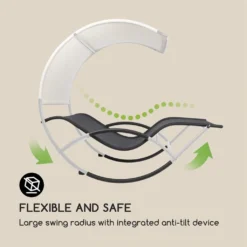 Blumfeldt The Big Easy Ergonomische Schaukelliege - Schwingliege , Gartenliege , Liegefläche Für 2 Personen , Wasserdichtes, Abnehmbares Dach , Stahl-Rahmen , Drinnen/Draußen , Wetterfest , Silber -Stil Beet Verkaufsgeschäft c127ace9ad02d056a028c13667ad4430