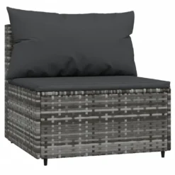 VidaXL 4-tlg. Garten-Lounge-Set Mit Kissen Grau Poly Rattan -Stil Beet Verkaufsgeschäft c142a45f71ba6579236588ec00e70e7d