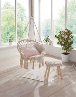 Hängesessel Lightly, Maße: Sitzfläche Ca. Ø 60 Cm, Inkl. Rückenlehne Ø 80 Cm, Gesamthöhe 130 Cm