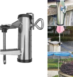 Hikeren Sonnenschirmhalter Klemme, Metall Balkonschirmhalter Schirmständer Für Balkon, Terrasse Oder Tischzaun Sonnenschirmklemme -Stil Beet Verkaufsgeschäft c1c8992c4866f6aaf6dcccbc2a7d367a