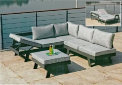 Alu Lounge Set 3tlg. Sitzgruppe Sitzgarnitur Gartengarnitur Möbel Garten Sofa -Stil Beet Verkaufsgeschäft c240d9dbdca84b750ac9d5c4c9fdc4cb