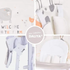Daliya® SITONMI 3in1 Kinderhochstuhl - Babyliege Kinderstuhl Babystuhl Hochstuhl Mit 4 Räder - Korb - Neugeborenen Einlage 7 Fach Höhenverstellbar ( Beige ) -Stil Beet Verkaufsgeschäft c28300656ca5816a300155253723b881