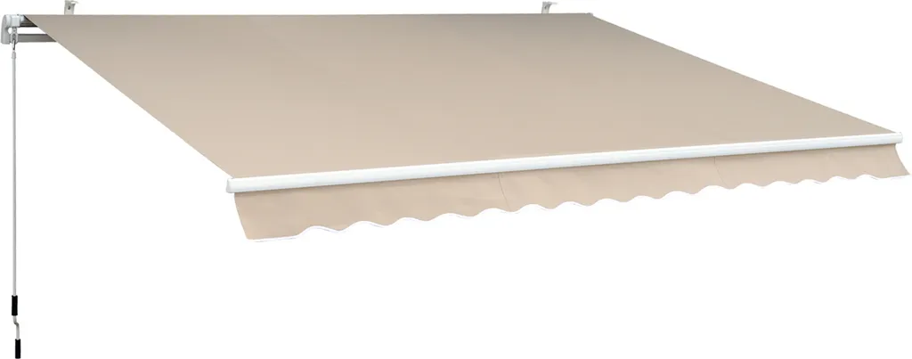 Outsunny Markise Gelenkarmmarkise Sonnenschutz Balkon Creme 3x2,5m 1 Outsunny Markise Gelenkarmmarkise Sonnenschutz Balkon Creme 3x2,5m
