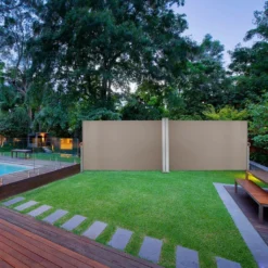 EINFEBEN Doppel Seitenmarkise Markisen Wandmarkise 160x600cm Ausziehbar Garten Sichtschutz Braun -Stil Beet Verkaufsgeschäft c3539694bd437d0a384288856f7a648f