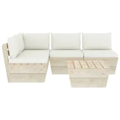 VidaXL 5-tlg. Garten-Sofagarnitur Aus Paletten Mit Kissen Fichtenholz 11 VidaXL 5-tlg. Garten-Sofagarnitur Aus Paletten Mit Kissen Fichtenholz -Stil Beet Verkaufsgeschäft c3abde933d746e8d9ced519aff1675fc