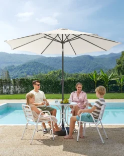 SONGMICS Sonnenschirm 300 Cm, UPF 50+, Beidseitig Um 30° Knickbar, Sonnenschutz, Mit Kurbel Zum Öffnen/Schließen, Beige GPU30BE 10 SONGMICS Sonnenschirm 300 Cm, UPF 50+, Beidseitig Um 30° Knickbar, Sonnenschutz, Mit Kurbel Zum Öffnen/Schließen, Beige GPU30BE -Stil Beet Verkaufsgeschäft c3bf640035867c63633f82d1be8ca6c1