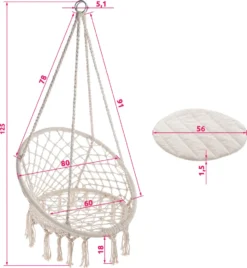 Tectake Hängesessel Jane - Beige -Stil Beet Verkaufsgeschäft c439058abe9532b0681ad9a074ce6598