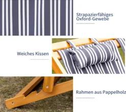 Outsunny Sonnenliege Doppelliege Aus Holz Gartenliege Zweisitzer 3-stufig Verstellbare Rückenlehne Klappbar Loungemöbel Strand Pool Bunt 108 X 105 X 85 Cm -Stil Beet Verkaufsgeschäft c47fd4ff792a92e0d50879137c57fbd6